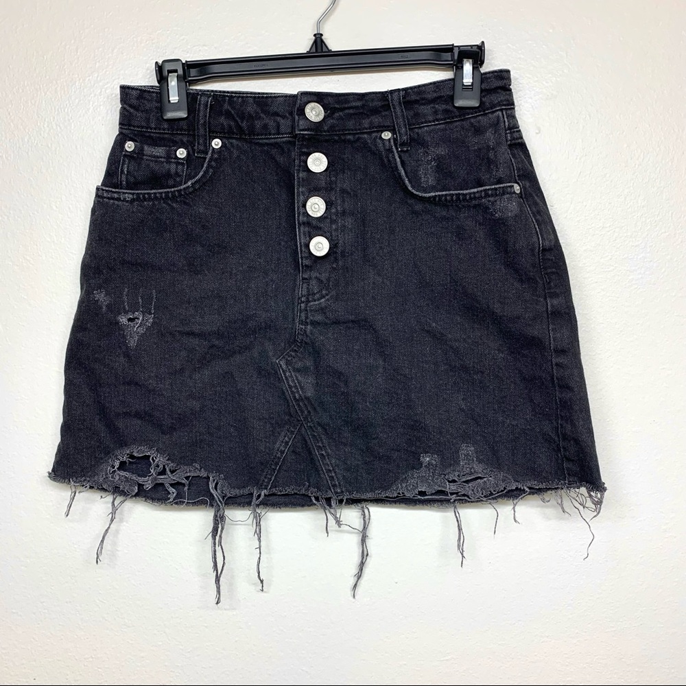 BDG Urban Outfitters Cut Off Black Denim Skirt Size M